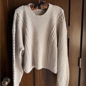 Z Supply (purchased at Evereve) Eternal Metallic Cable Sweater